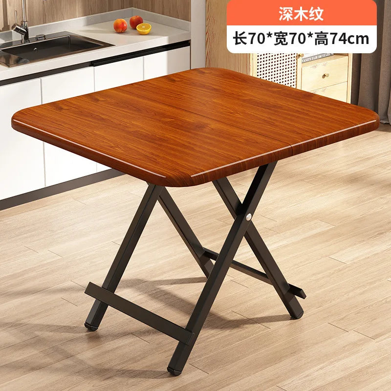 Folding Dining Table Portable 80X80Cm Compact Square Lightweight Carry Handle Easy Setup Small Apartment Home Office Camping