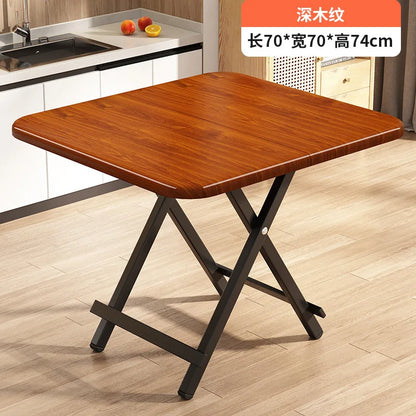 Folding Dining Table Portable 80X80Cm Compact Square Lightweight Carry Handle Easy Setup Small Apartment Home Office Camping