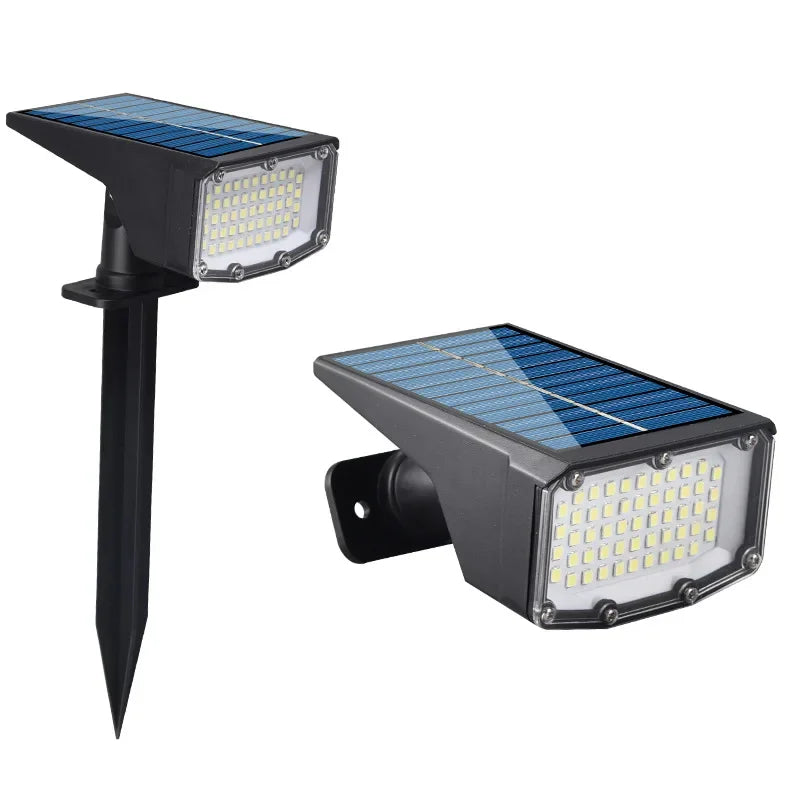 1/2Pcs Solar Powered 53LED Lamp Adjustable Solar Spotlight In-Ground IP65 Waterproof Landscape Wall Light Outdoor Lighting