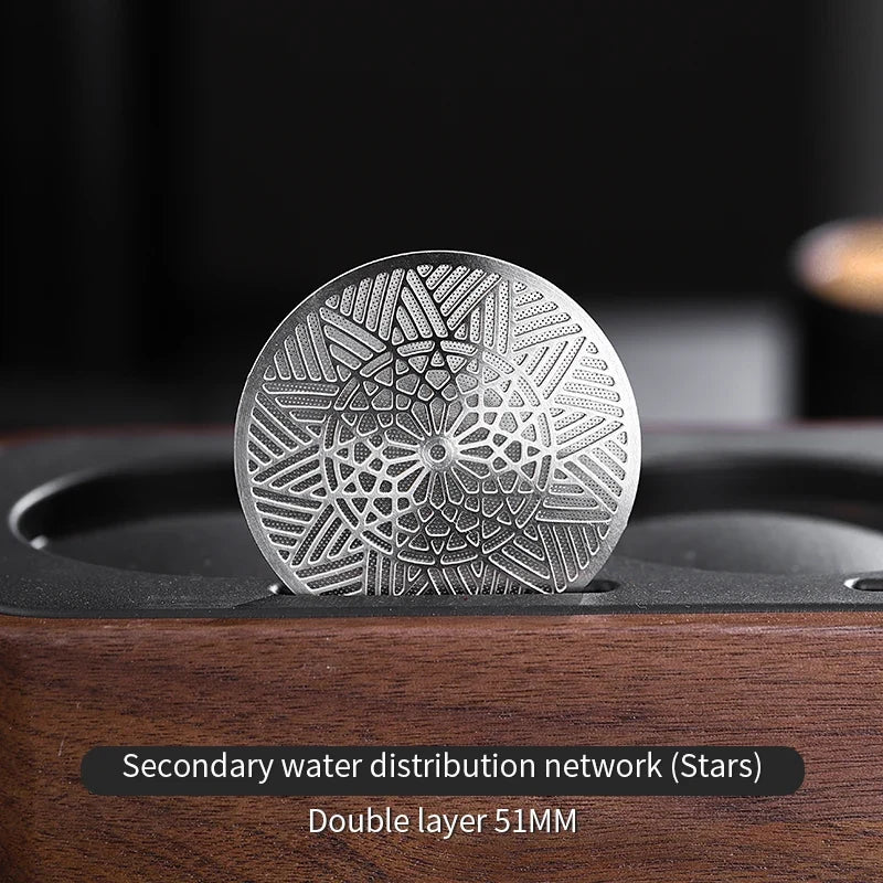 Bincoo 51/58mm Espresso Portafilter Dispersion Plate Stainless Steel Sintered Shower Screen Even Extraction Upgrade Accessories