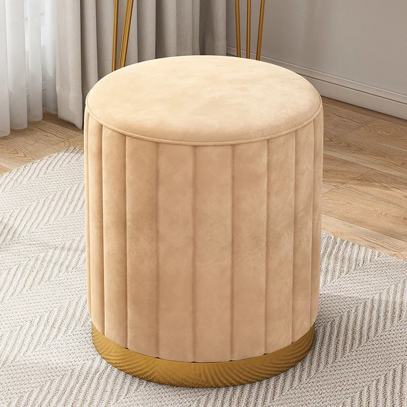 Makeup stool light luxury round stool chair bedroom Internet celebrity storage bench sofa stool dresser stool makeup chair small