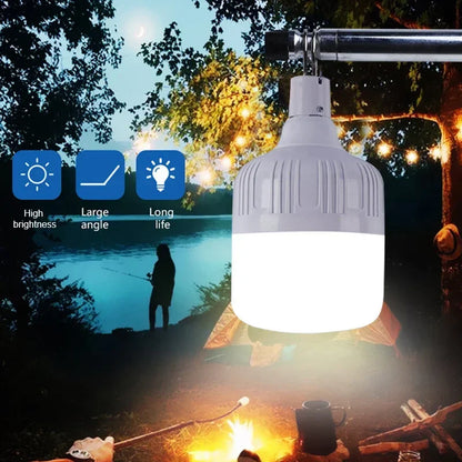 USB Rechargeable Camping Lights Led Light Lantern Portable Emergency Bulb Lamp High Power Tents Lamp Flashlight Equipment Bulb