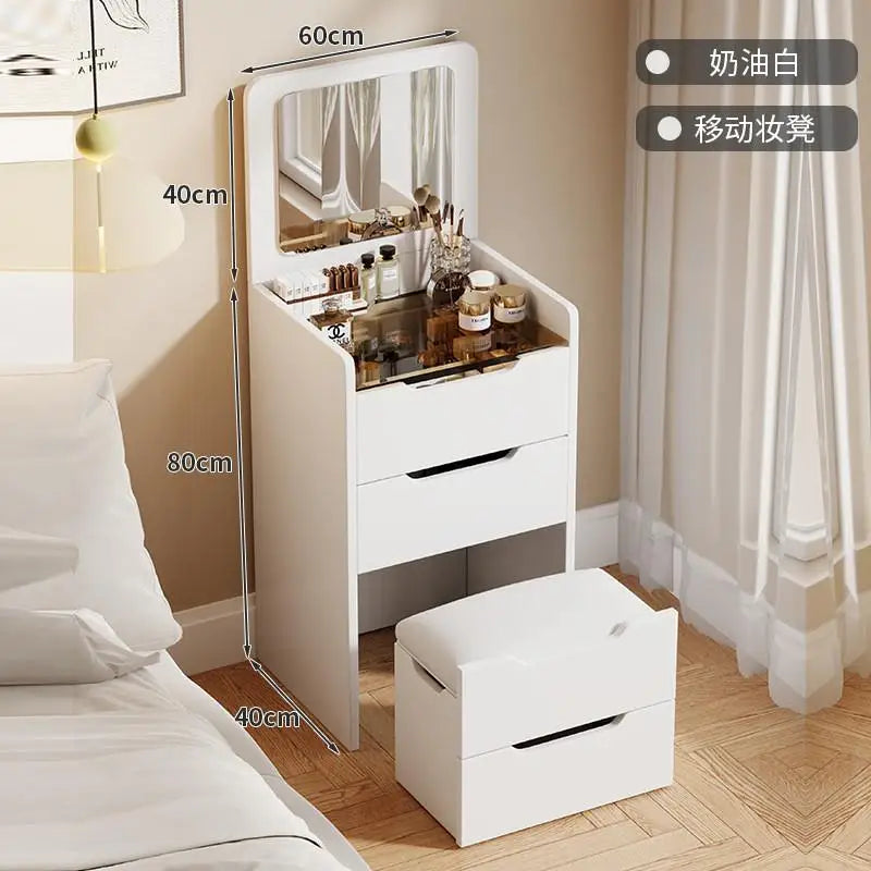 Cream wind dresser modern simple multi-functional 48CM 40CM bedside chest integrated makeup table storage cabinet