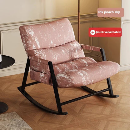Ink Rocking Chair Adult Reclining Chair Adult Sleeping Home Living Room Lazy Sofa Balcony Leisure Single Rocking Chair