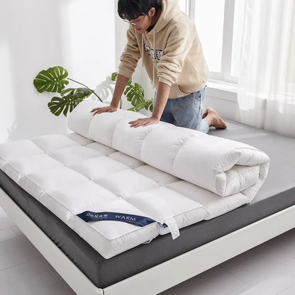 Household mattress thickened folding mattress feather velvet cushion down tatami mattress cushion