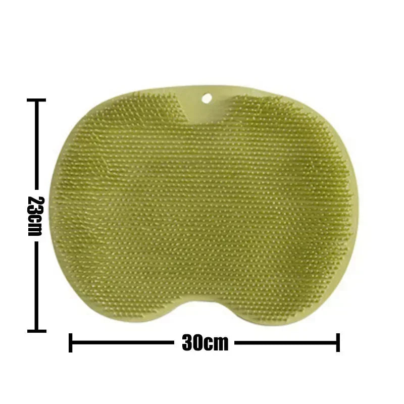 Silicone Rub Back Brush Bathroom Non-slip Wash Foot Pad Massage Shower Mat with Sucker Bath Massage Foot Exfoliating Brush Pad