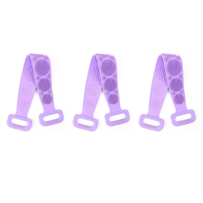 Body Sponge Silicone Brushe Bath Towels Scrubber Rubbing Back Peeling Massage Shower Belt Extended Skin Clean Brushes Bath Brush