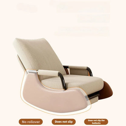Reclining chair lunch break folding lazy sofa chair adults can sit reclining office nap chair balcony household rocking chair