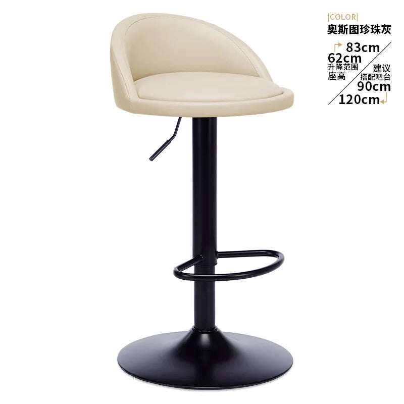 Vintage Swivel High Kitchen Island Counter Stools Chairs Velvet Padded Home Bar Stool Benches Dining Chair Bancos Para Bar