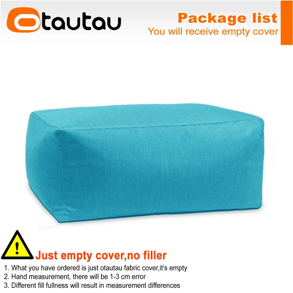 OTAUTAU Outdoor Oxford Bean Bag Cover Swim Pool Float Lounger Beach Club Pouf SF505【No Filler!You Need To Fill It By Yourself!】