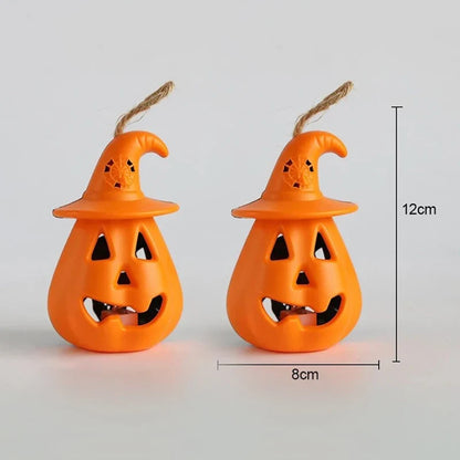 Side Pumpkin Skull Night Light Lamp Double Changing LED Night Light Room Decor Table Desk Lamps Halloween Gifts for Kids Boys
