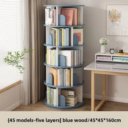 Rotating bookshelf Floor storage shelf Children's simple picture book rack