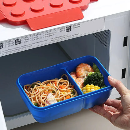 Creative Building Blocks Lunch Box Food Grade PP Picnic Fruit Salad Bento Box Student School Office Microwave Oven Meal Box