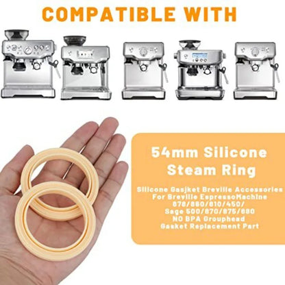 54MM Silicone Steam Ring Grouphead Gasket for Breville Espresso Machine 878/870/860/840/810/500/450 Sage500/870/810/875/878/880