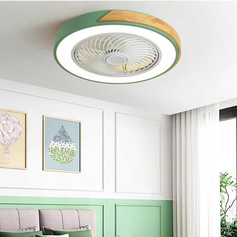 Nordic Wood Ceiling Fan Light Smart Ceiling Fans With Light For Living Room Dining Room Reversible 6 Speeds 50CM Fans Light