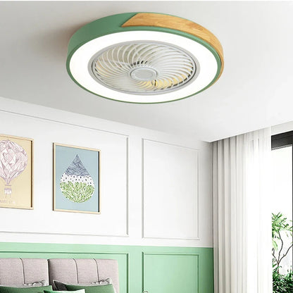Nordic Wood Ceiling Fan Light Smart Ceiling Fans With Light For Living Room Dining Room Reversible 6 Speeds 50CM Fans Light
