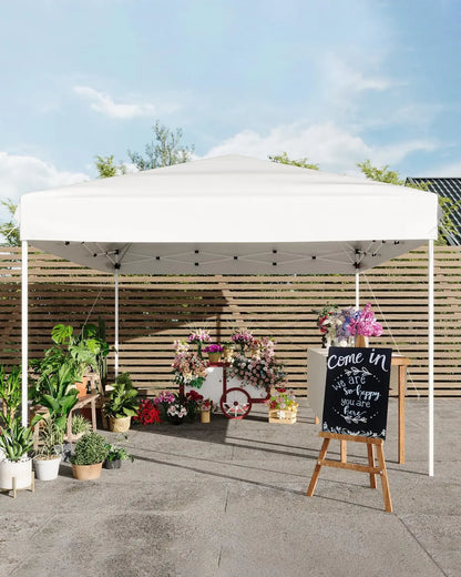 10x10ft Pop Up Canopy Tent, Outdoor Instant Shelter UV Protection Waterproof Sun Shade With Sandbags Carry Bag For Patio Party