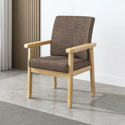 Solid wood chair single sofa chair computer desk chair home comfortable backrest armchair sitting mahjong elderly chair