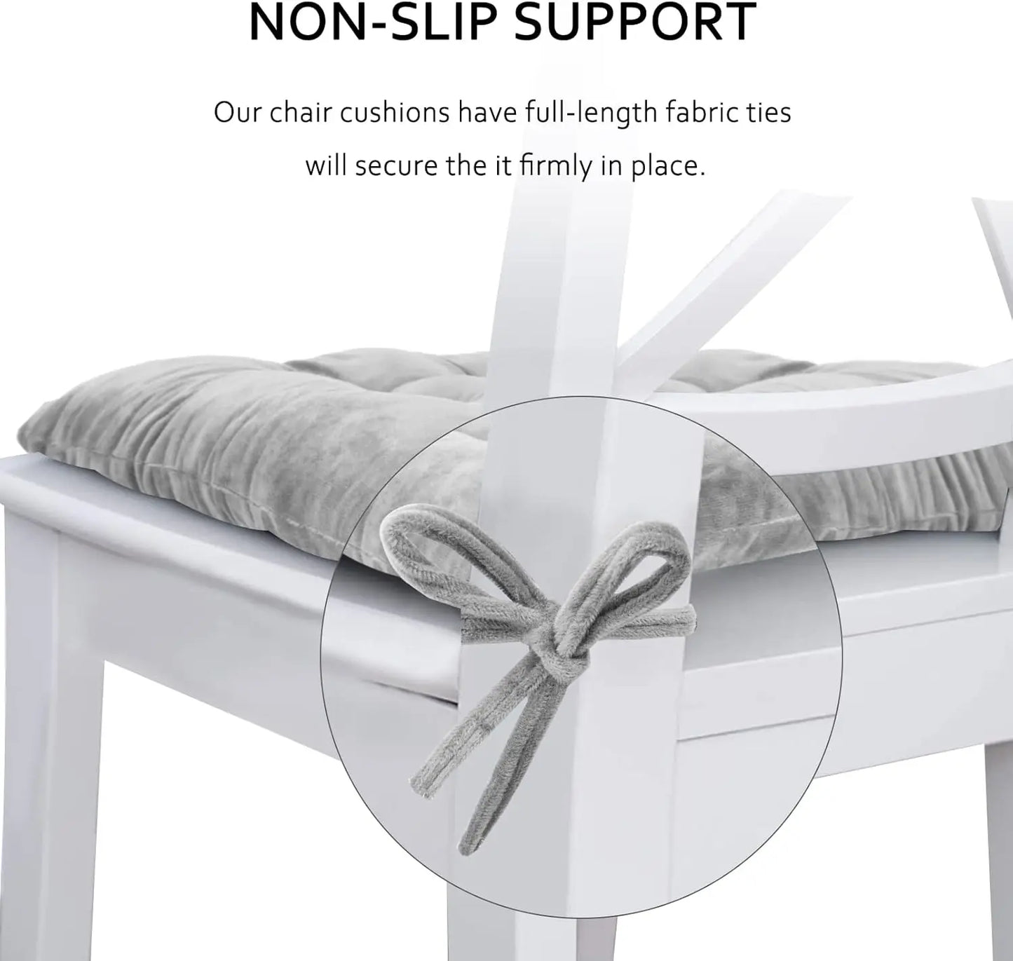 40x40cm Square Seat Cushion Indoor Seat Cushions Pillows with Ties Soft Comfortable Non Slip Chair Mat  for Office Desk YY098