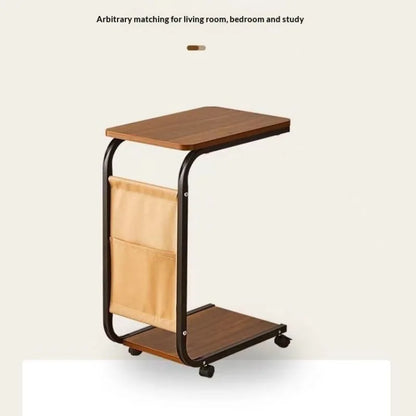 Mobile Bedside Table Nightstand Rolling Storage Cabinet Drawer Small Side Table Sofa End Table Bedroom Living Room Nightstand