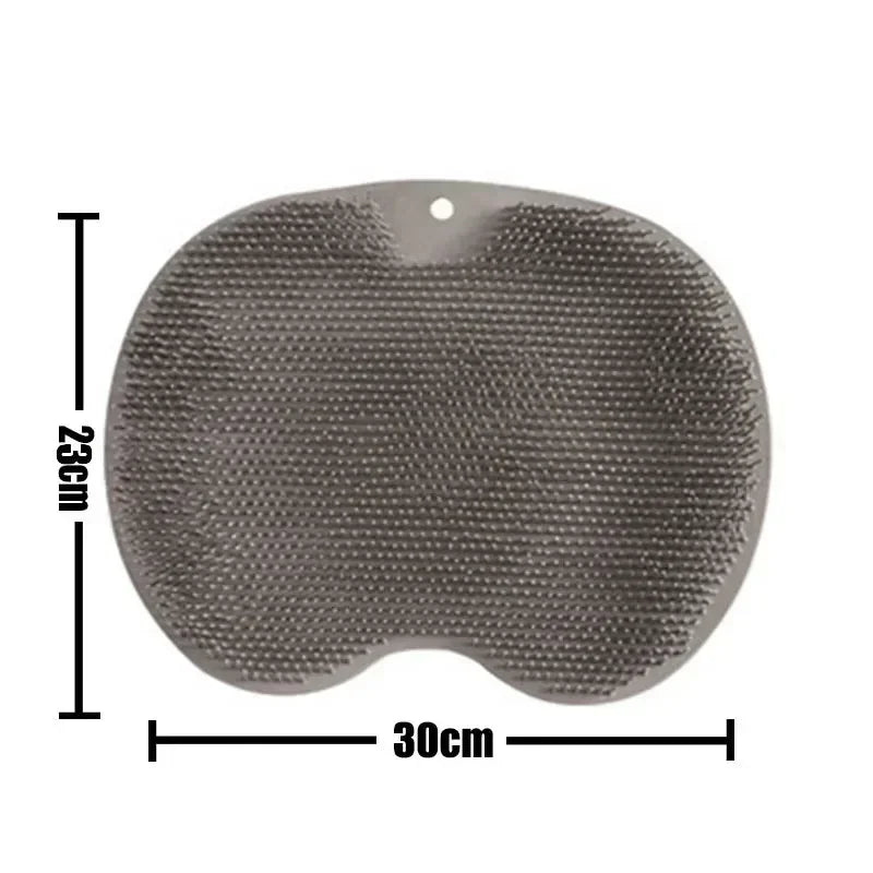 Silicone Rub Back Brush Bathroom Non-slip Wash Foot Pad Massage Shower Mat with Sucker Bath Massage Foot Exfoliating Brush Pad