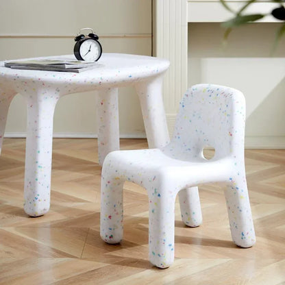 Nordic Style Plastic Chair with Backrest, Stylish Chair for Bedroom Living Room Dormitory & Entertainment Room