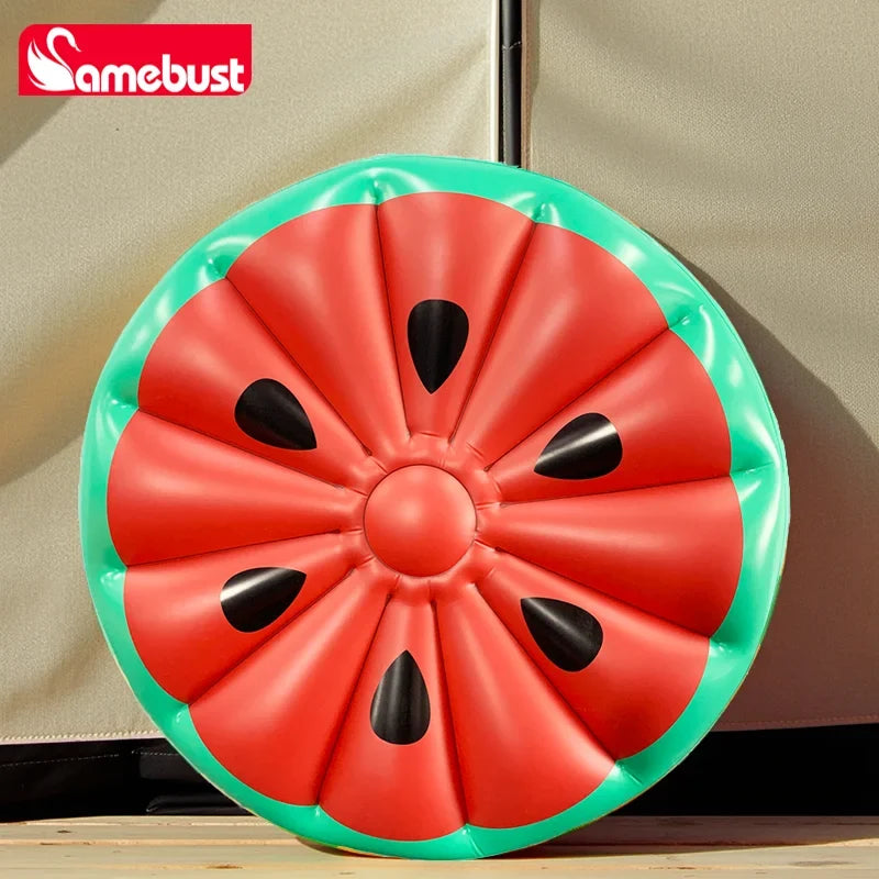 Camebust Water Inflatable Floating Row, Swimming Pool Outdoor Inflatable Floating Air Mattress, Large Round Watermelon Air Float