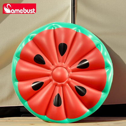 Camebust Water Inflatable Floating Row, Swimming Pool Outdoor Inflatable Floating Air Mattress, Large Round Watermelon Air Float