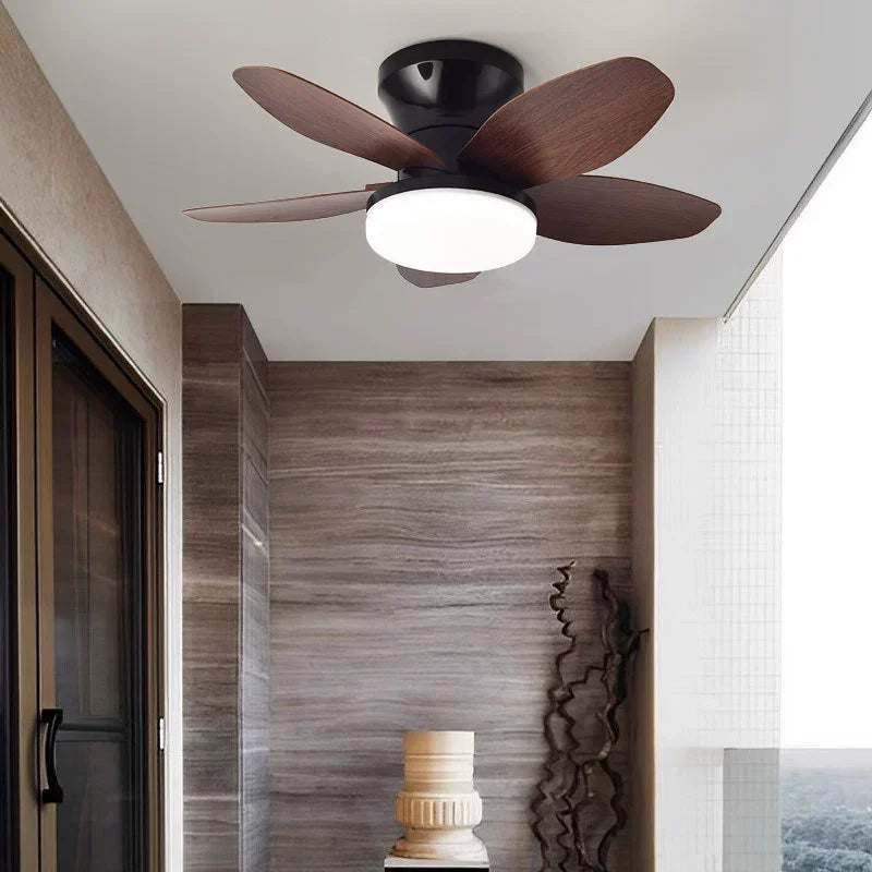 25 inch Ceiling Fans with Lights and Remote,Flush Mount Ceiling Fan,Reversible Quiet DC Motor Low Profile Ceiling Fans For Livin