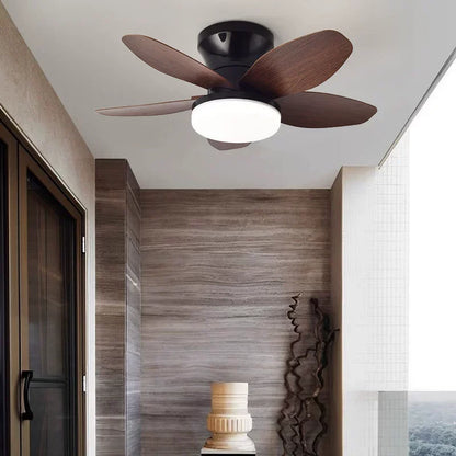25 inch Ceiling Fans with Lights and Remote,Flush Mount Ceiling Fan,Reversible Quiet DC Motor Low Profile Ceiling Fans For Livin
