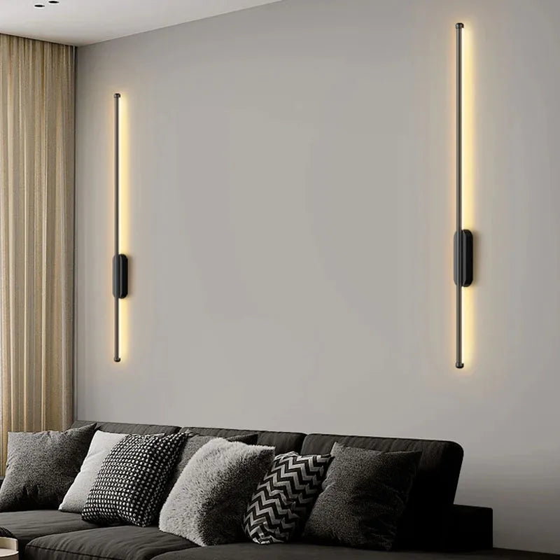 Gold Black Indoor Wall Lamp Modern LED Wall Light USB rechargeable with dimmable Tricolor No punching required Wall Lamps