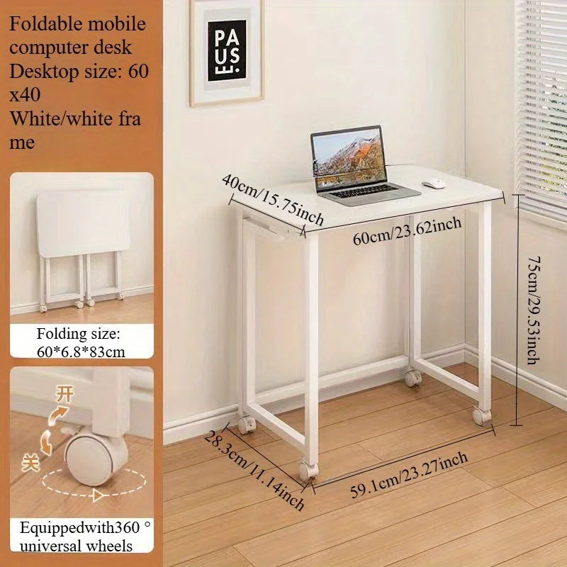 Folding small desk, bedroom desk, student's simple writing desk