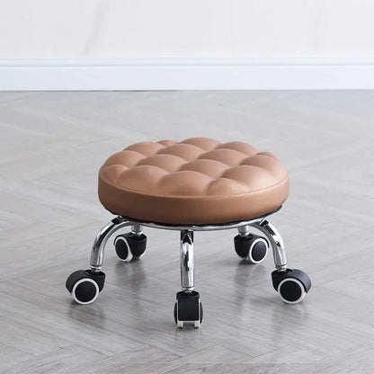 Household wheeled floor-cleaning chairs, wheeled seam sealing stools, low stools, rotating nail and pedicure round stools  스툴