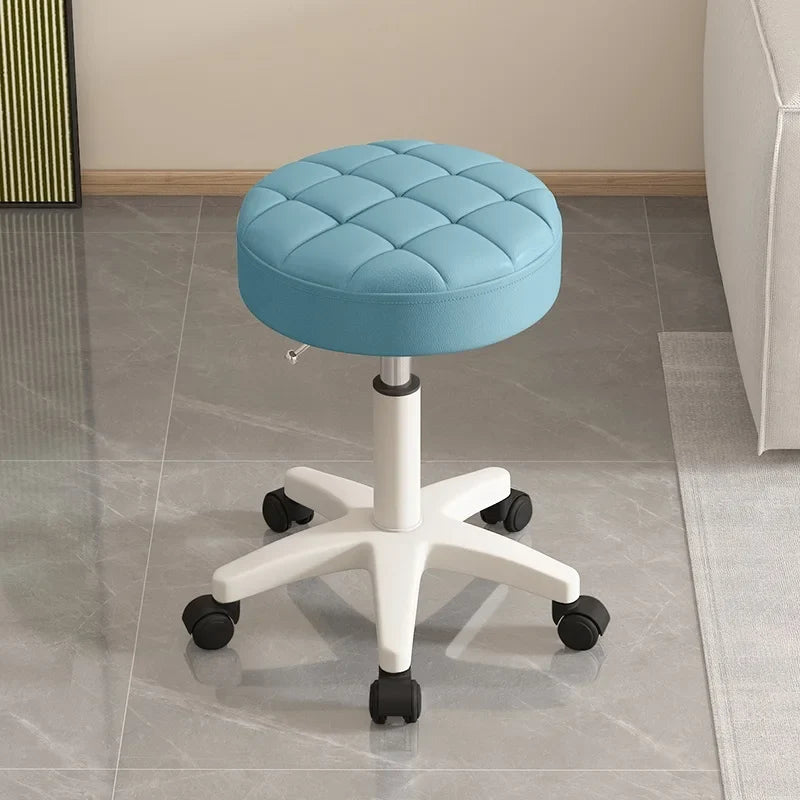 Massage stool Beauty salon stool Lifting rotating round stool Hair manicure Barber shop stool Round stool with wheels