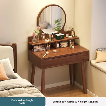 New Chinese style light luxury dressing table, bedroom dressing table, simple small-sized makeup storage desk, integrated dressi