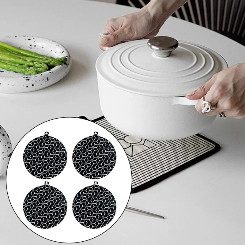 4 PCS/2PCS/1PCS induction hob protector mat induction cooker gasket round silicone induction hob protector mat 22cm