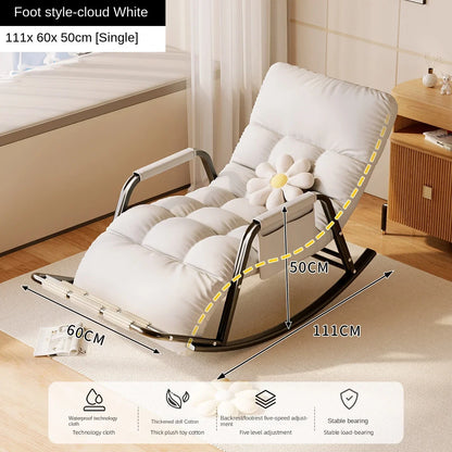 Recliner rocking chair adult sitting and sleeping dual-purpose internet celebrity lazy sofa balcony living room leisure chair