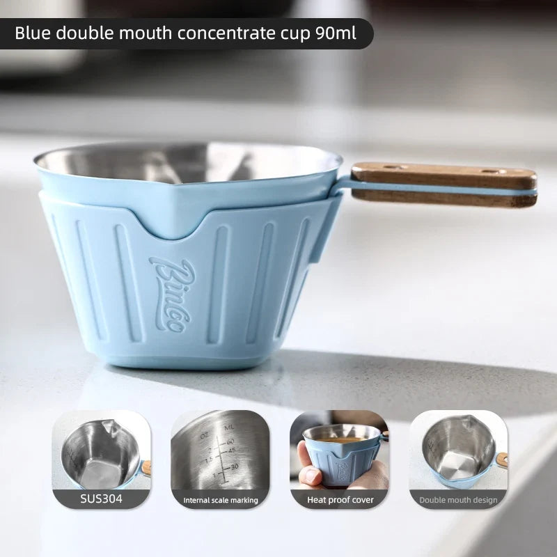 Bincoo Multi Color Espresso Shot Glass, 304 Stainless Steel with Heat Resistant Design and Precise Measurement Scale for Barista