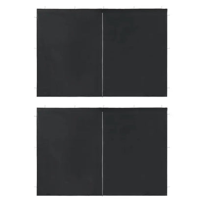 Anthracite 100% PE Waterproof Gazebo Sidewall UV Protected Outdoor Canopy Tent Replacement Side Wall