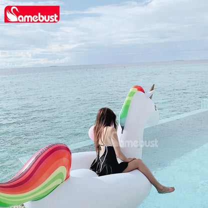 Camebust Inflatable Floating Swimming Pool Floats Unicorn Rider Animal Pool Floatsing Water Lounge Party Decoration