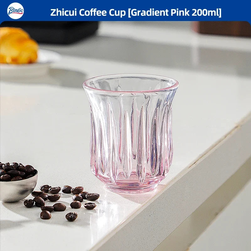 Bincoo High End Coffee Cup Elegant Retro Glass for Americano Dirty Flat White Espresso and Latte Available in 90/200/240/400ml