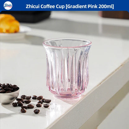 Bincoo High End Coffee Cup Elegant Retro Glass for Americano Dirty Flat White Espresso and Latte Available in 90/200/240/400ml