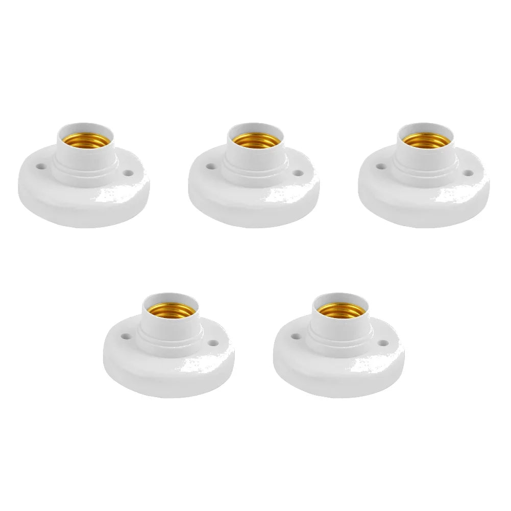 E27 Lamp Holder Screw Cap Socket White Ceiling Light Multifunctional Lamp Bulb Fixing Base Stand Light Bulb Holder