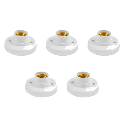 E27 Lamp Holder Screw Cap Socket White Ceiling Light Multifunctional Lamp Bulb Fixing Base Stand Light Bulb Holder