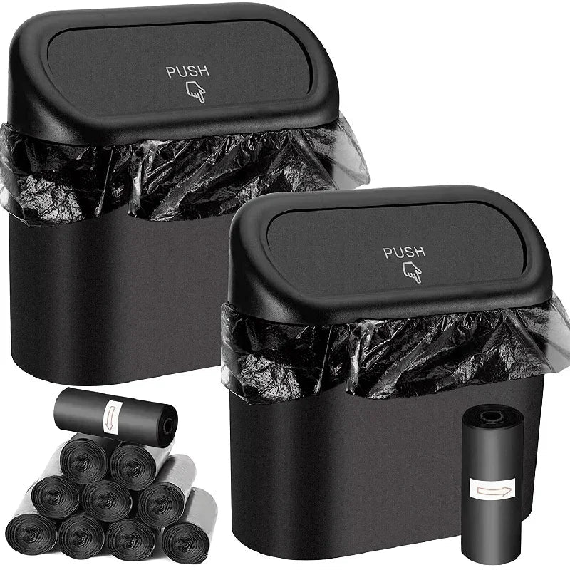 Car Trash Can (with Lid)  Small Car Trash Can, Leak-proof Mini Car Accessories