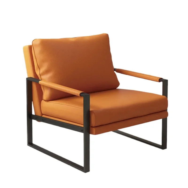 Nordic lazy sofa light luxury sales single wrought iron leisure chair balcony negotiation bedroom living room minimalist sofa