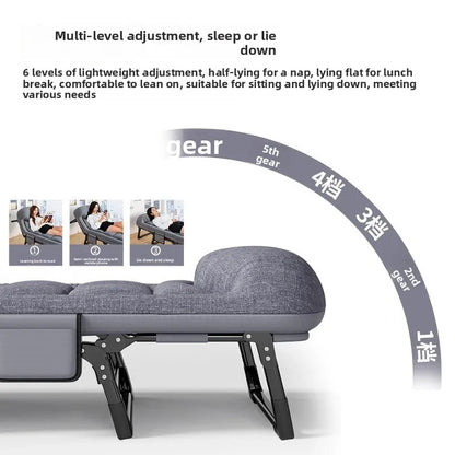Lunch break folding bed office single recliner portable hospital escort march dual-purpose nap bed