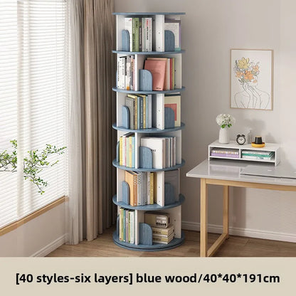 Rotating bookshelf Floor storage shelf Children's simple picture book rack