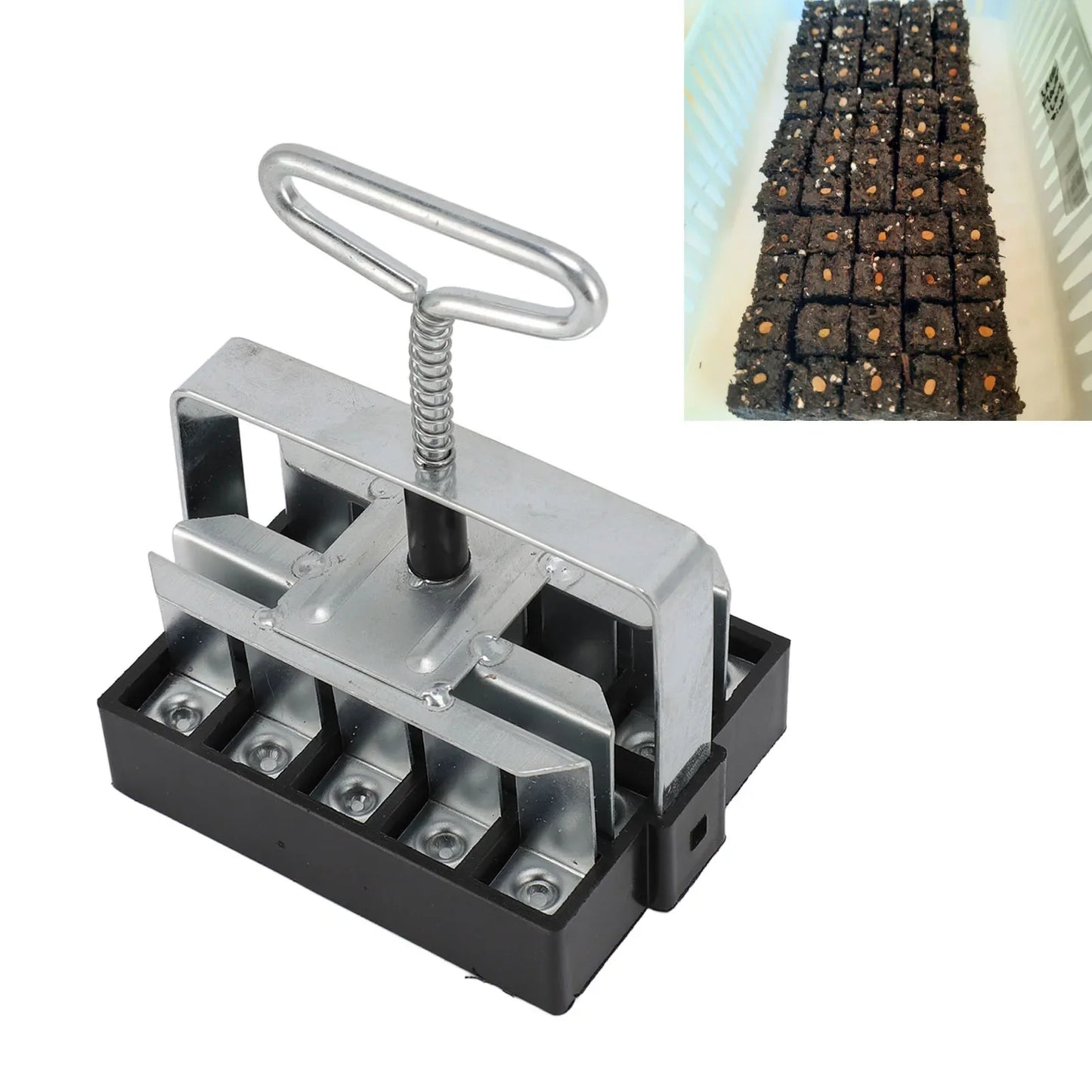Soil Blocking Tool Soil Block Maker 20 Cells Manual Eco Friendly Space Saving with Comfortable Grip Soil Blocker for Garden