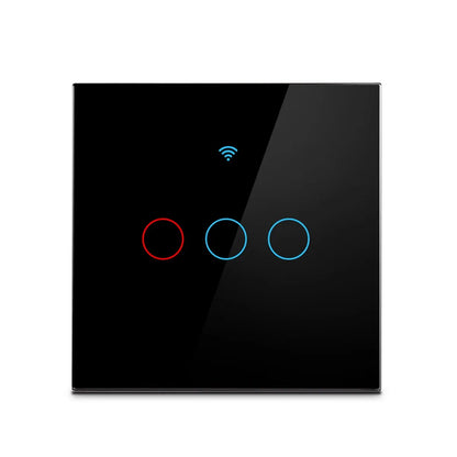 Work with Tuya WIFI Smart Home Switch Light Wall US/EU Glass Touch Panel Voice Wireless Remote Control by Alexa Google Home